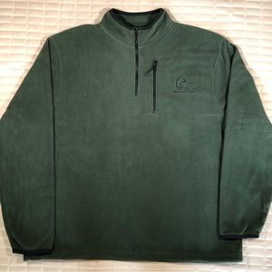 Ducks Unlimited Quarter Zip Long Sleeve Polar Fleece Pullover - Hunter Green XL